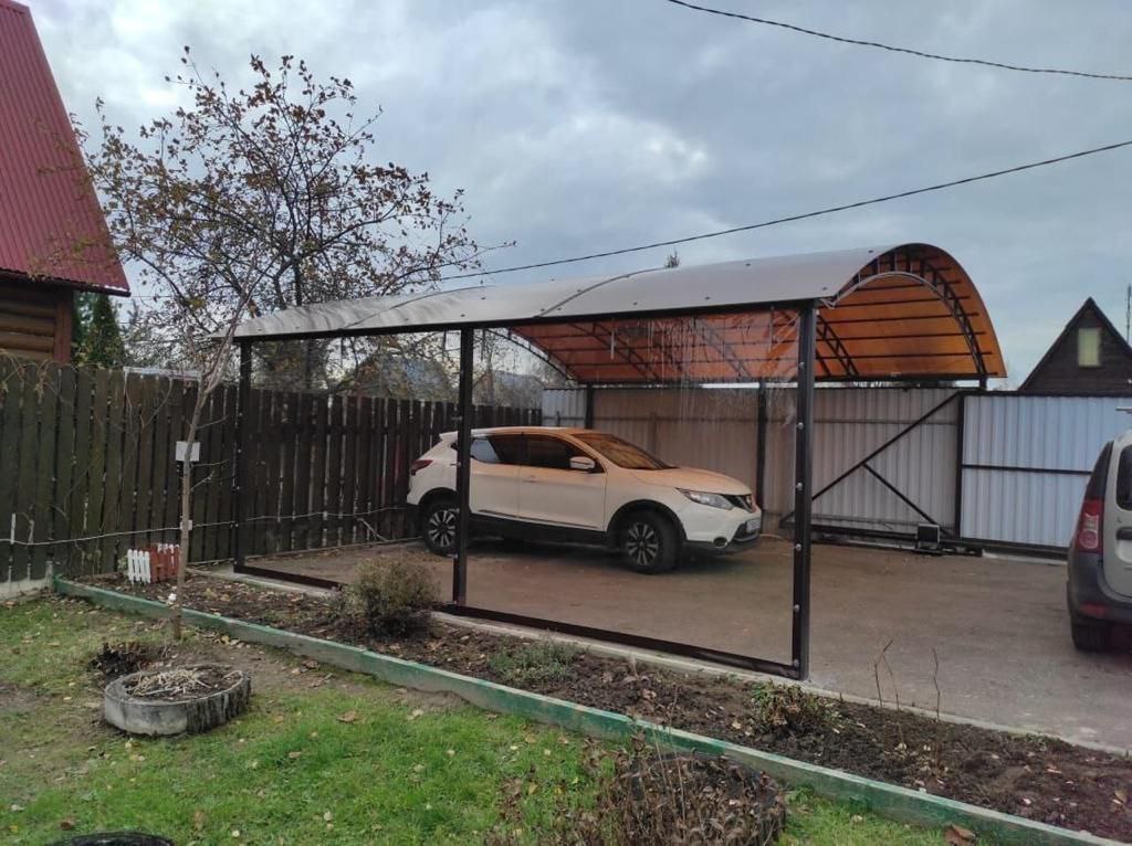 Прозрачные шторы ПВХ для навеса под автомобиль в посёлке Красково